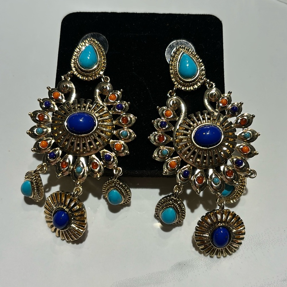R.J. Graciazo Gold tone dangling earrings